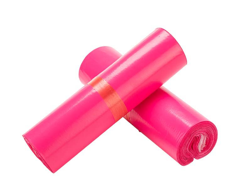 滨海玫红色快递袋-02